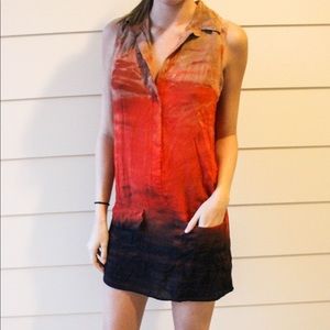 Urban Outfitters Ombré Orange Shirt Dress